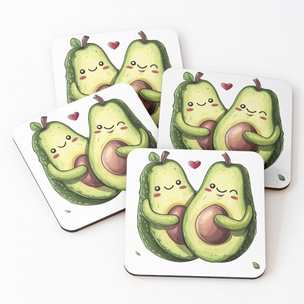 Item preview, Two adorable cartoon avocados designed and sold by Ninoshik.