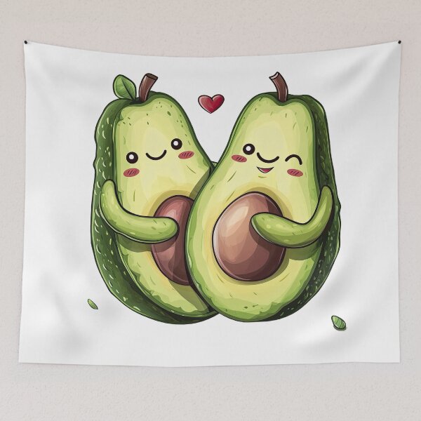 Item preview, Two adorable cartoon avocados designed and sold by Ninoshik.
