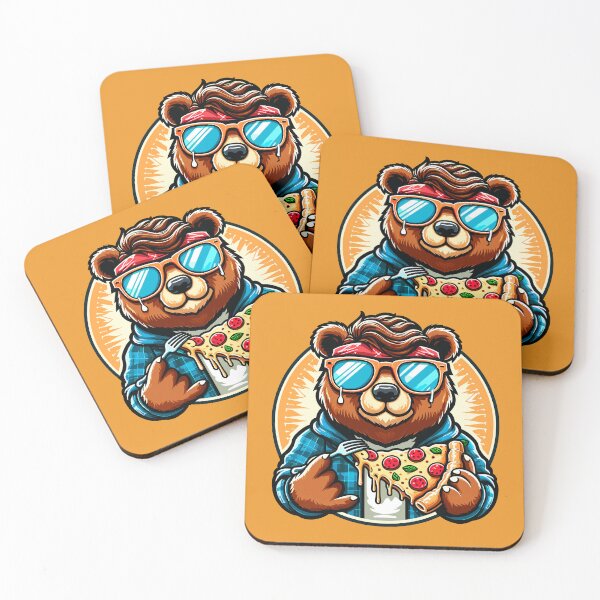Item preview, Bear eating pizza designed and sold by Naymar Hernandez.