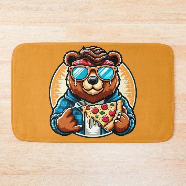 Item preview, Bear eating pizza designed and sold by Naymar Hernandez.