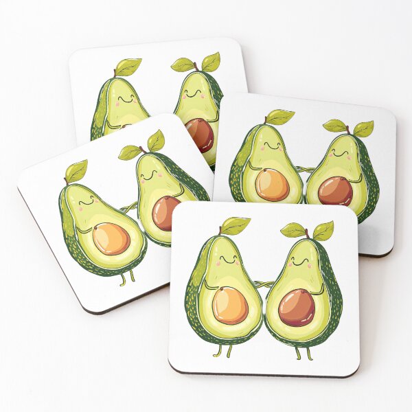 Item preview, Two adorable cartoon avocados designed and sold by Ninoshik.