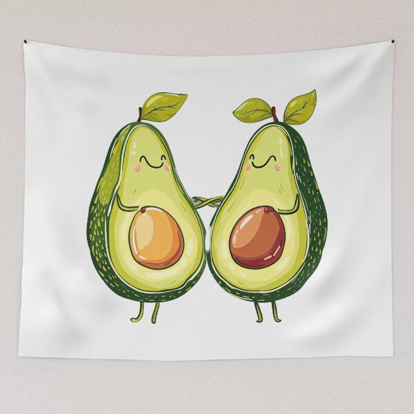 Item preview, Two adorable cartoon avocados designed and sold by Ninoshik.