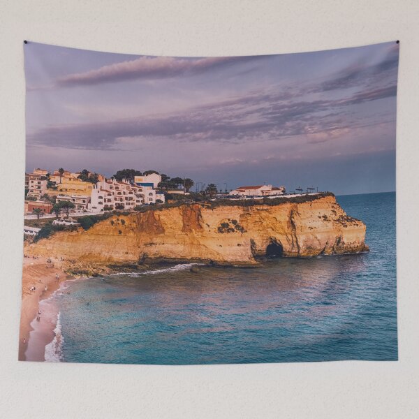 Item preview, Sunset over Carvoeiro town and beach in Lagoa, Algarve, Portugal (color) designed and sold by João Miguel.