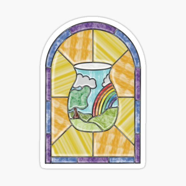Item preview, Rainbow Tubeline Ceramic Stained Window designed and sold by MadeByGeeClowes.