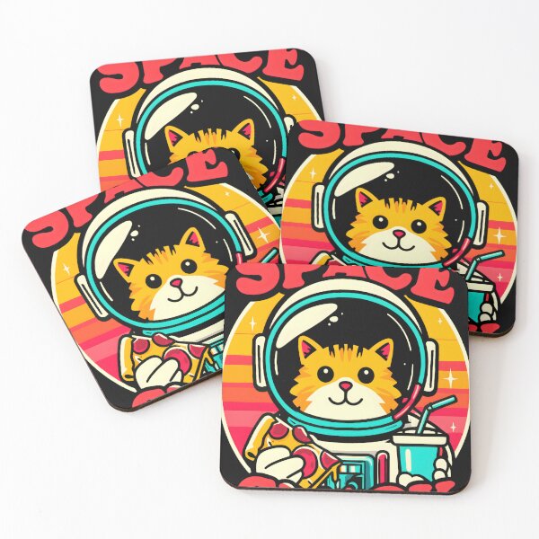 Item preview, Funny Astronaut Cat Space Snack Pizza designed and sold by KitonicTees.