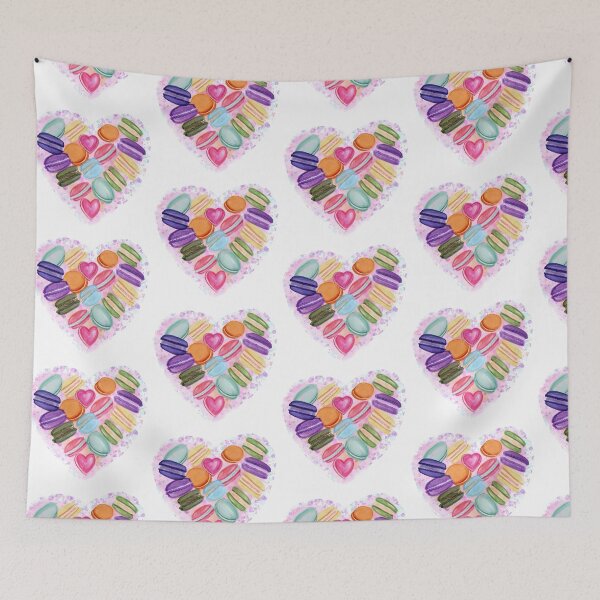Item preview, Sweetheart Macarons in Watercolor designed and sold by AdriaCaps Art & Design.