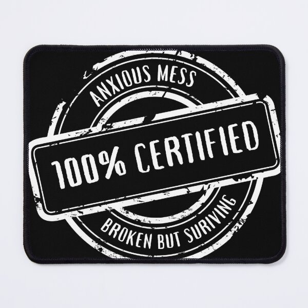 Item preview, certified anxious mess stamp designed and sold by thisisbluetiful.