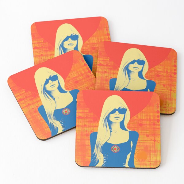 Item preview, Blonde Hippie Girl With Sunglasses designed and sold by CoolMantras.
