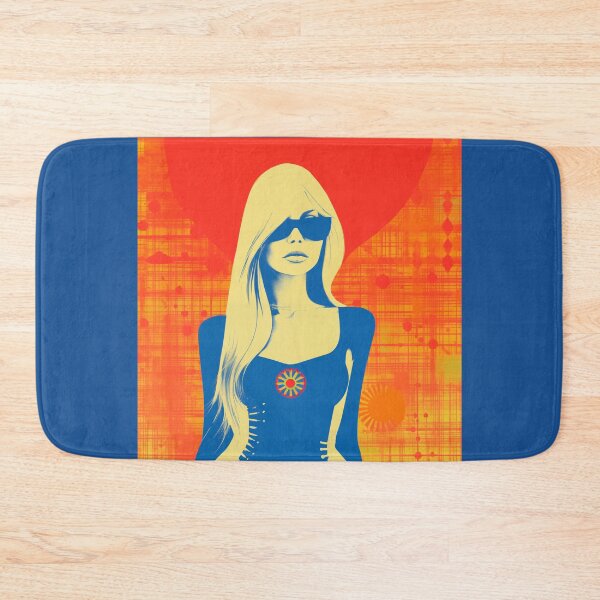 Artikelvorschau, Blonde Hippie Girl With Sunglasses entworfen und verkauft von CoolMantras.