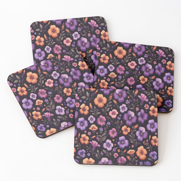 Item preview, Orchid and Nasturtium Flowers ; Floral Pattern designed and sold by PatternInArt.