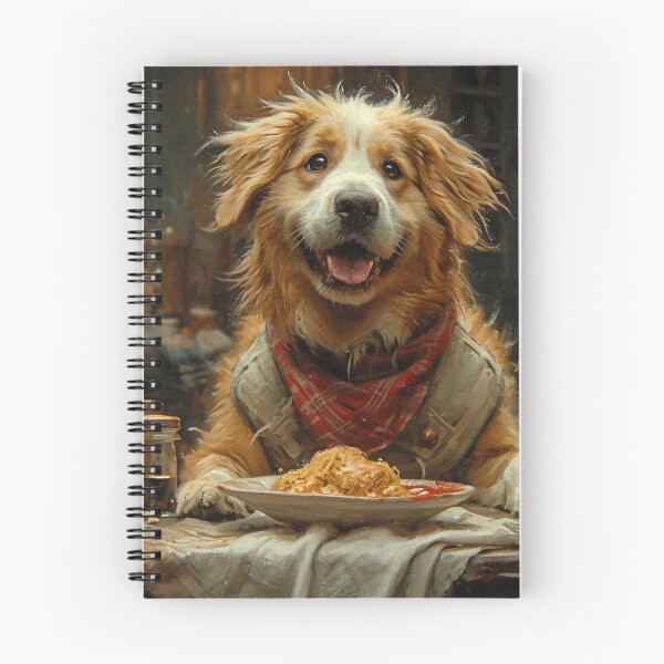 Item preview,  A well-dressed dog having a fancy dinner designed and sold by Emre Karaarslan.