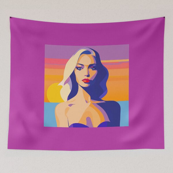 Item preview, Abstract Sunset Blonde Lady designed and sold by CoolMantras.