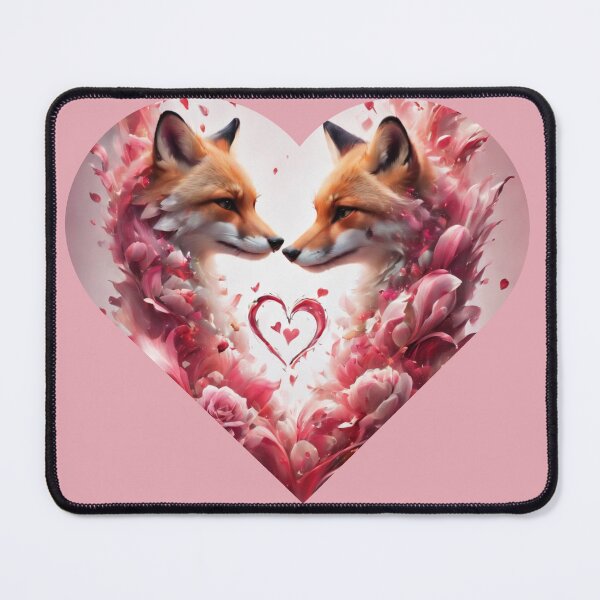 Item preview, Couple foxes With Heart In Love designed and sold by BotunPeony.