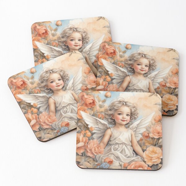Item preview, Cherub Angel in a Garden Paradise - 22 designed and sold by nyathiwa.