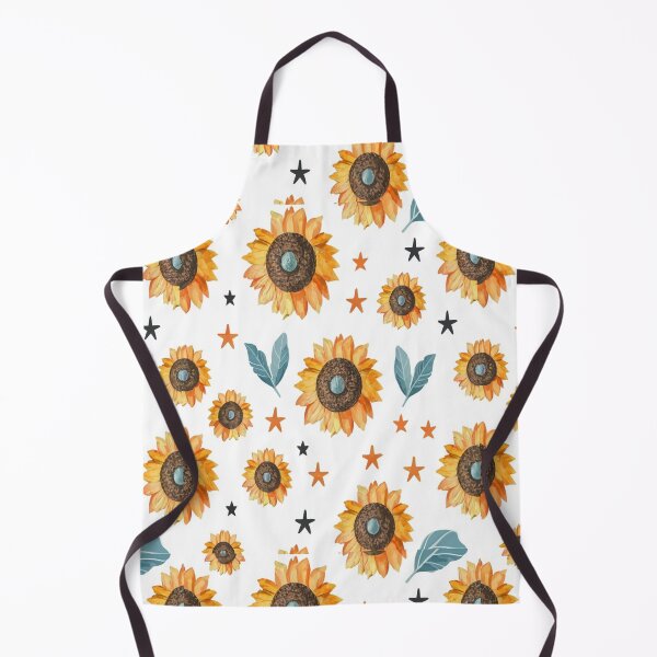 Item preview, Flowers - Sunflowers Blue Leaves and Star ; Floral Pattern designed and sold by PatternInArt.