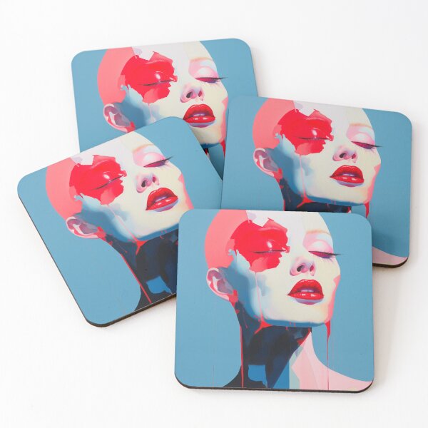 Item preview, Painted Girl Red Lips designed and sold by CoolMantras.