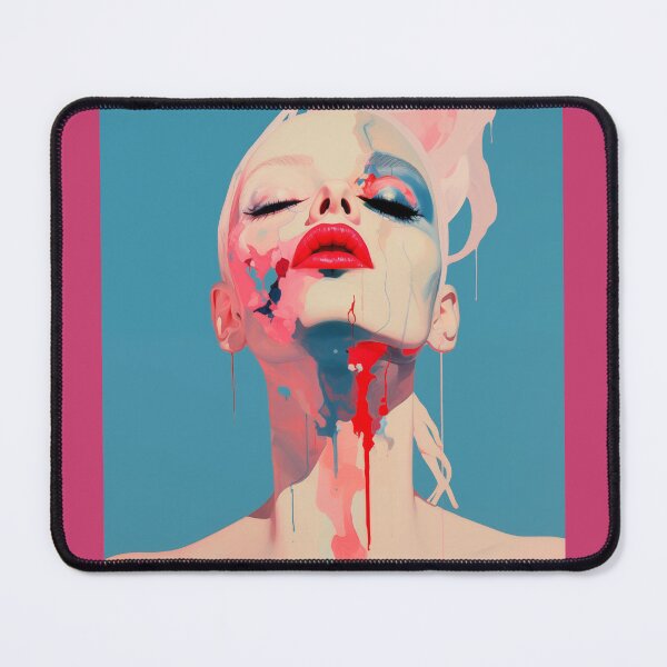Item preview, Abstract Painted Girl Red Lips designed and sold by CoolMantras.