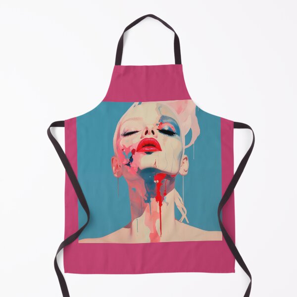 Item preview, Abstract Painted Girl Red Lips designed and sold by CoolMantras.