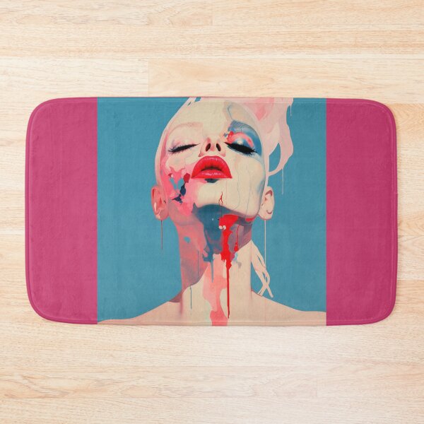 Item preview, Abstract Painted Girl Red Lips designed and sold by CoolMantras.