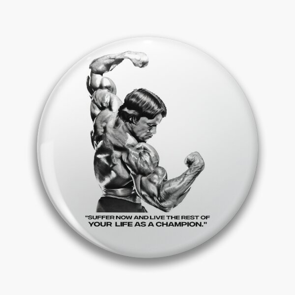 Item preview, Stoic Quote "Don't quit. Suffer now and live the rest of your life as a champion." Muhammad Ali. Arnold Schwarzenegger Fan art designed and sold by HuzaifaNaveedh.
