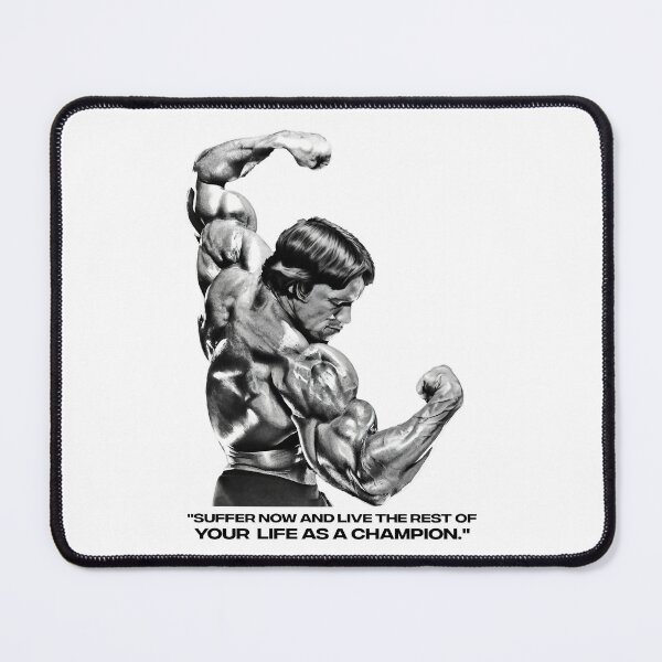 Item preview, Stoic Quote "Don't quit. Suffer now and live the rest of your life as a champion." Muhammad Ali. Arnold Schwarzenegger Fan art designed and sold by HuzaifaNaveedh.