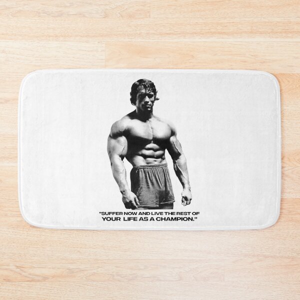 Item preview, Stoic Quote "Don't quit. Suffer now and live the rest of your life as a champion." Muhammad Ali. Arnold Schwarzenegger Fan art designed and sold by HuzaifaNaveedh.