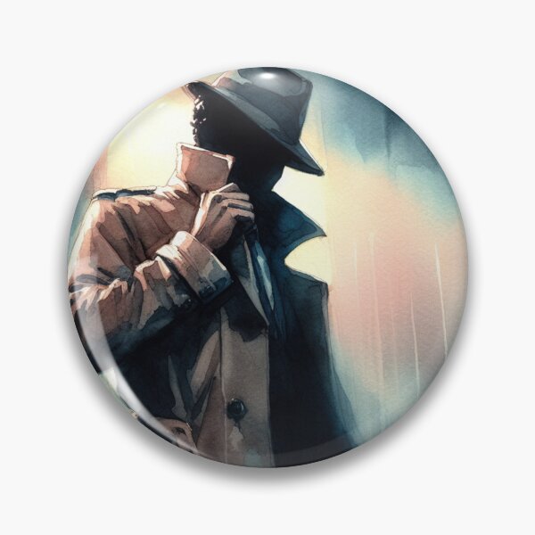 Item preview, Noir Vintage Shadowed Detective [Watercolor] designed and sold by RESToRAPTOR.