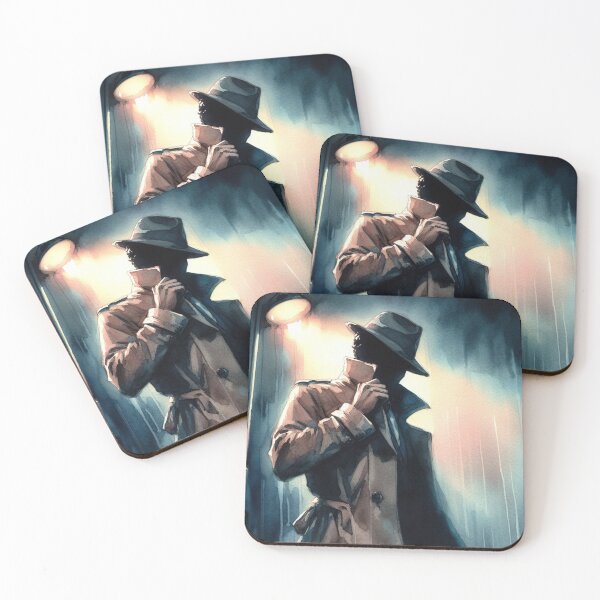 Item preview, Noir Vintage Shadowed Detective [Watercolor] designed and sold by RESToRAPTOR.