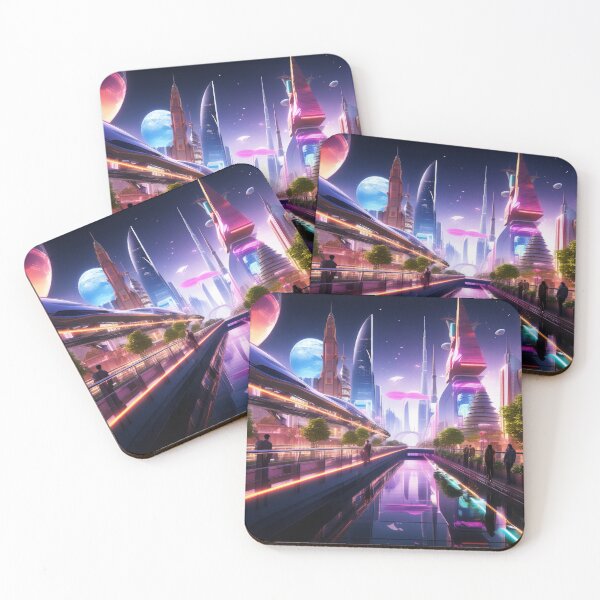 Artikelvorschau, Futuristic Cityscape at Night #179 entworfen und verkauft von CreativeKreis.