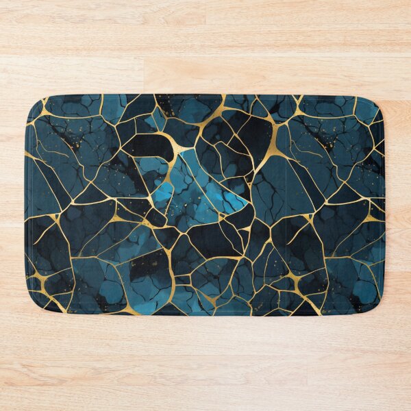 Item preview, Teal and Gold Kintsugi Design - Blue and Gold designed and sold by MyThirdFavorite.