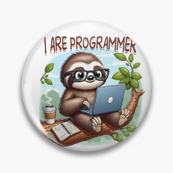 Item preview, I Are Programmer Funny Sloth Coding Computer designed and sold by Fareslid ⭐⭐⭐⭐⭐.