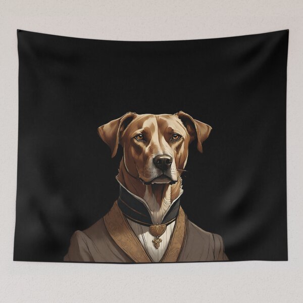 Item preview, Timeless Regal Dog Portrait in Earthy Tones designed and sold by ChicTrendz.
