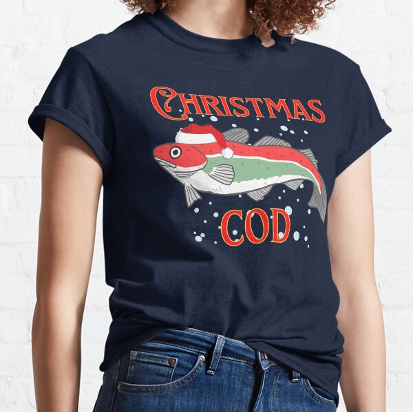 Fishing Christmas T-Shirts for Sale