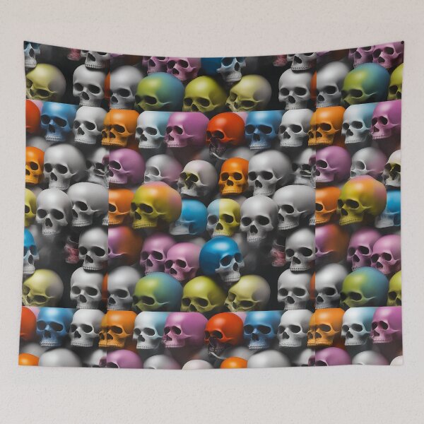 Item preview, Skulls Wallpaper designed and sold by Zenvo.