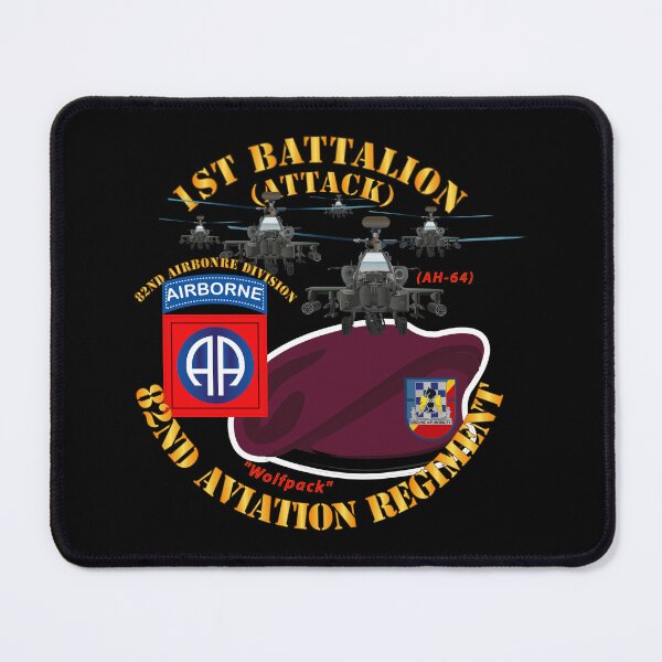 Item preview, Army - 1st Bn 82nd Avn Regiment - Maroon Beret w Atk Helicopters designed and sold by Military Insignia Products.