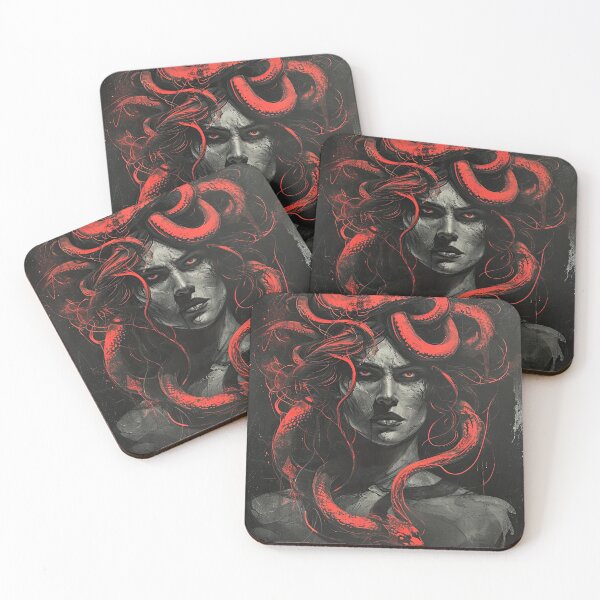 Item preview, Red Medusa Illustration designed and sold by OccultDreams.