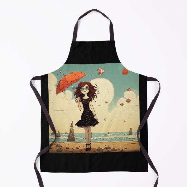 Item preview, Romantic Red Hair Girl With Umbrella designed and sold by CoolMantras.