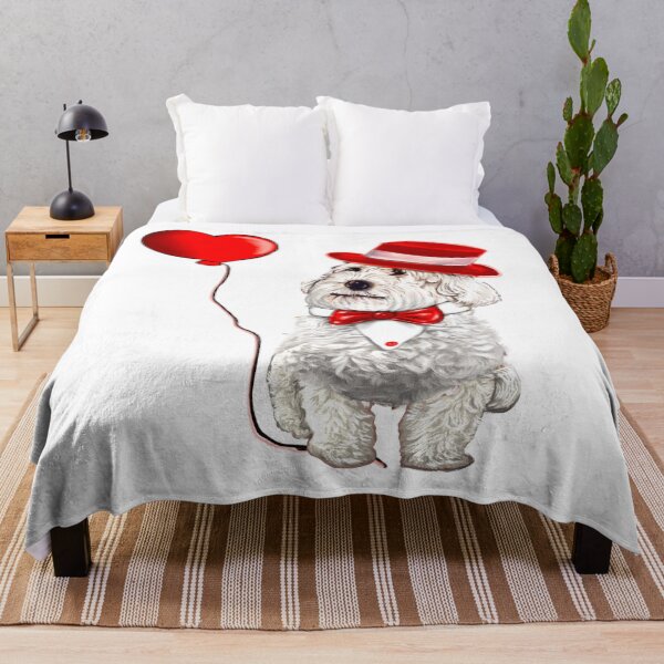 Item preview, The Best Valentine’s Day Gift ideas top 10, Cavalier king charles spaniel fancy dress bow tie and hat, white Cavoodle Cavapoo Valentine’s day  designed and sold by Artonmytee.