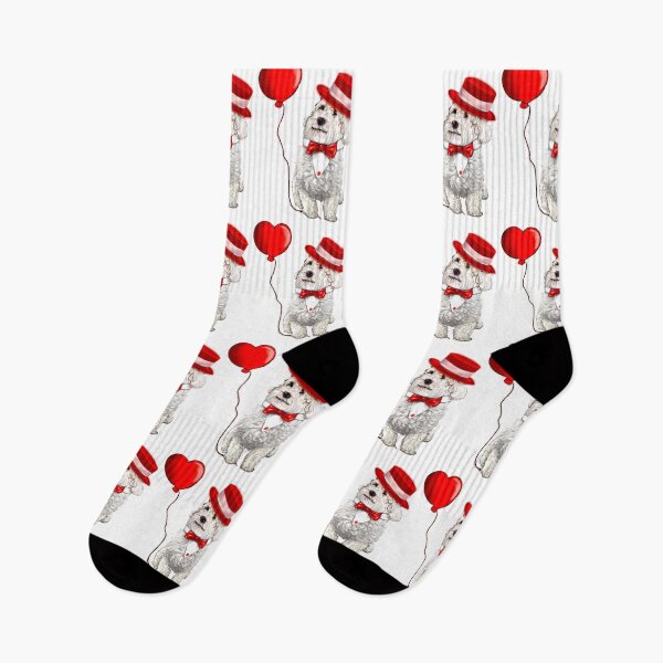 Item preview, The Best Valentine’s Day Gift ideas top 10, Cavalier king charles spaniel fancy dress bow tie and hat, white Cavoodle Cavapoo Valentine’s day  designed and sold by Artonmytee.