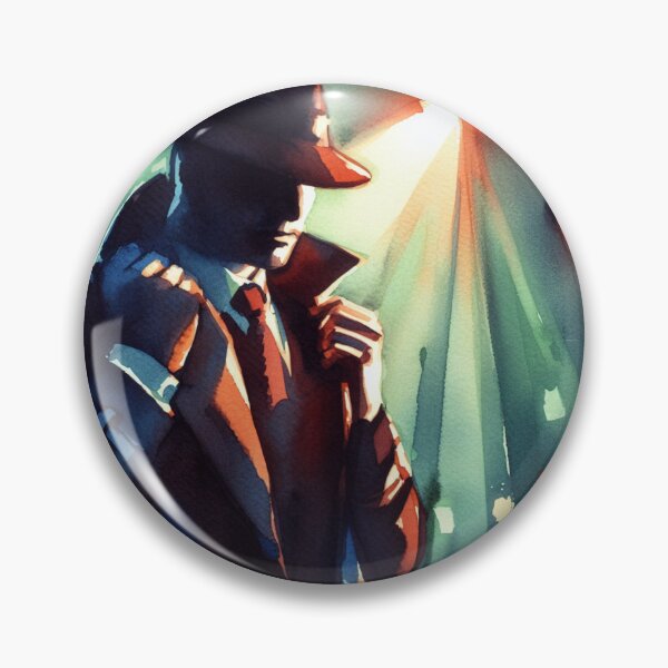 Item preview, Noir Vintage Shadowed Detective [Watercolor] designed and sold by RESToRAPTOR.