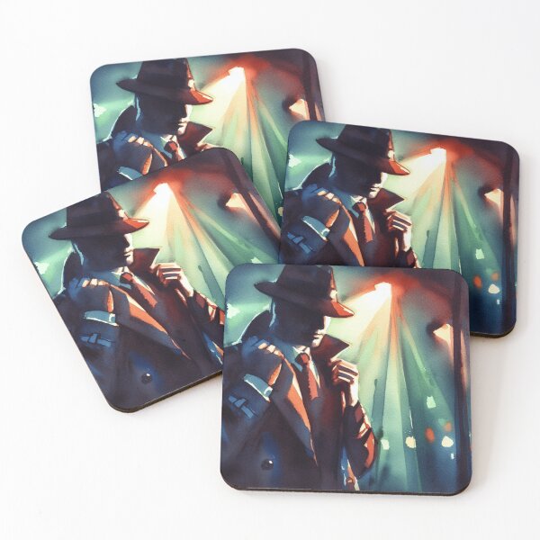 Item preview, Noir Vintage Shadowed Detective [Watercolor] designed and sold by RESToRAPTOR.