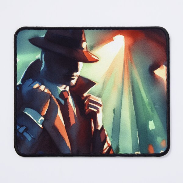 Item preview, Noir Vintage Shadowed Detective [Watercolor] designed and sold by RESToRAPTOR.