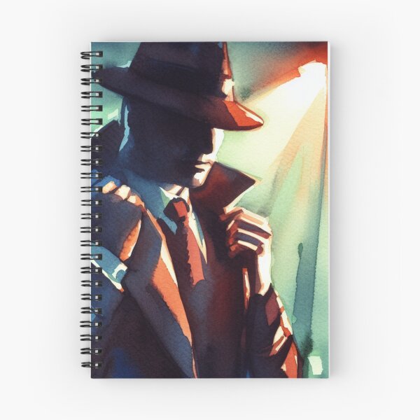 Item preview, Noir Vintage Shadowed Detective [Watercolor] designed and sold by RESToRAPTOR.