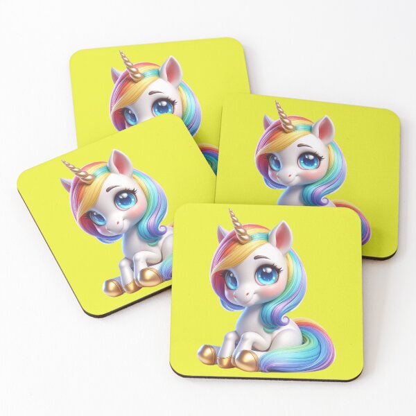 Item preview, Cute happy rainbow unicorn - an expression of magic and joy No.25 designed and sold by Nathalymx.