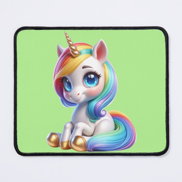 Item preview, Cute happy rainbow unicorn - an expression of magic and joy No.25 designed and sold by Nathalymx.