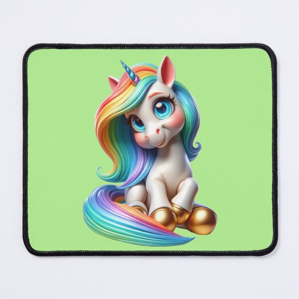 Item preview, Cute happy rainbow unicorn - an expression of magic and joy No.26 designed and sold by Nathalymx.