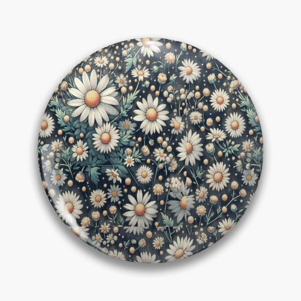 Item preview, Tiny Minimal Daisy Flowers ; Floral Pattern designed and sold by PatternInArt.