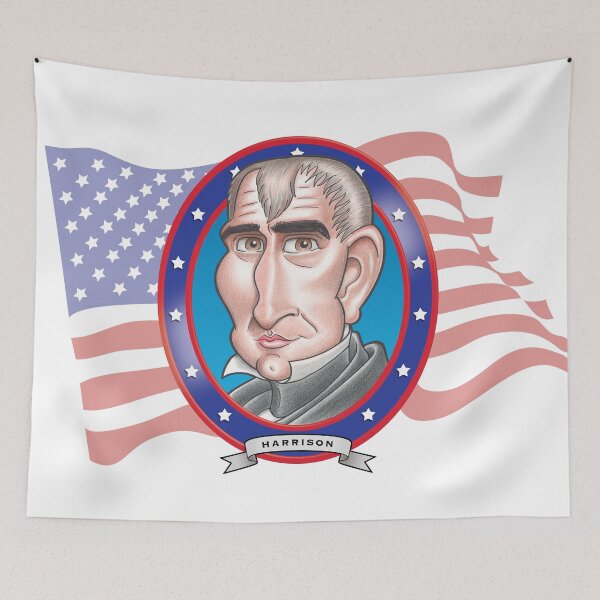 Item preview, William Henry Harrison Caricature designed and sold by FunFaces.