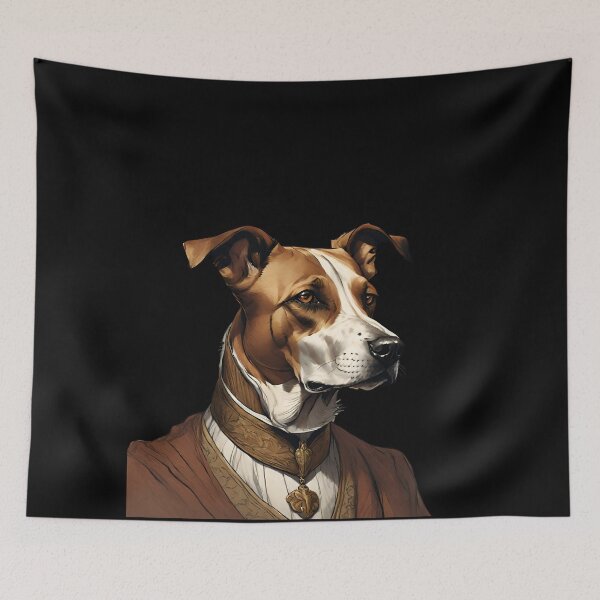 Item preview, Regal Canine Portrait in Earthy Tones designed and sold by ChicTrendz.