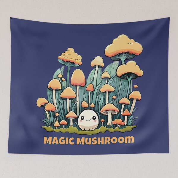Item preview, Retro Anime Style Magic Mushroom Illustration | Retro Anime Artwork designed and sold by UnhingedBird.